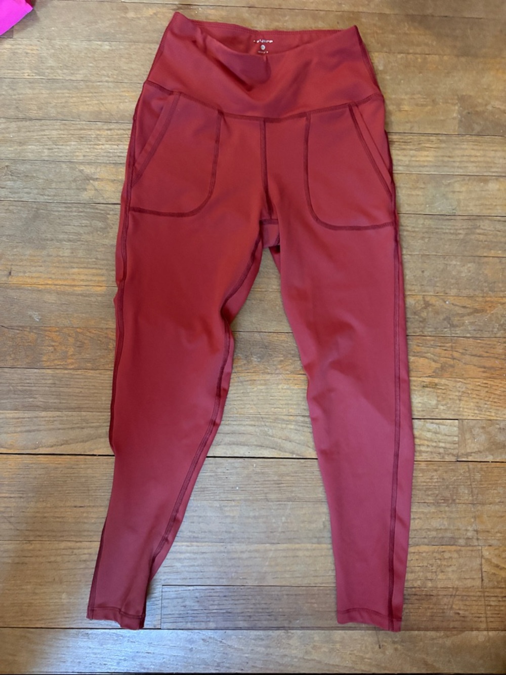 Layer 8 Women's Burgundy High-Waist Active Leggings